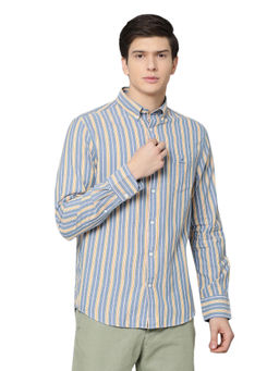 GANT - Blue Stripes Printed Casual Shirt