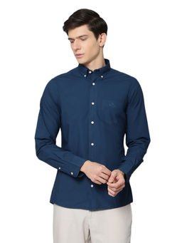 GANT - Blue Solid Casual Shirt