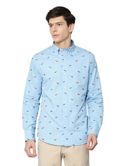 GANT - Blue Printed Casual Shirt
