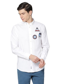 GANT - White Solid Casual Shirt