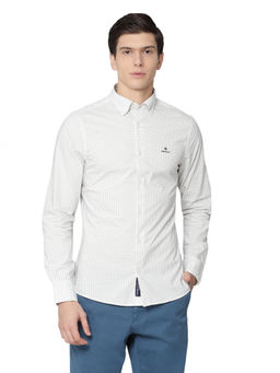 GANT - White Printed Casual Shirt