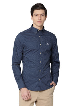 GANT - Blue Printed Casual Shirt