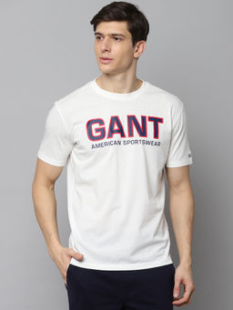GANT - White Printed T-Shirt