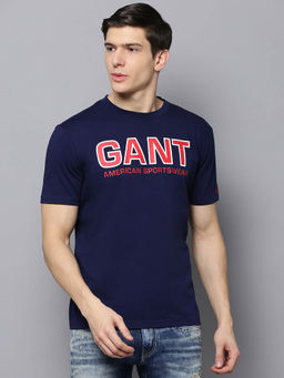 GANT - Navy Blue Printed T-Shirt
