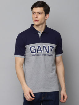 GANT - Navy Blue Colorblock T-Shirt