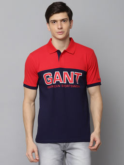 GANT - Light Red Colorblock T-Shirt