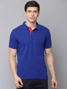 GANT - Blue Solid Polo T-Shirt
