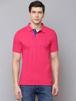 GANT - Pink Solid Polo T-Shirt