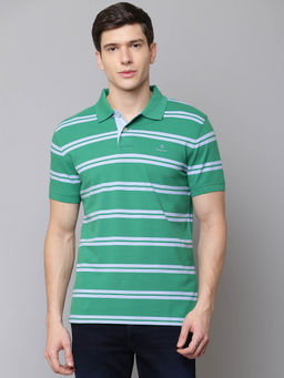 GANT - Green Stripes Polo T-Shirt