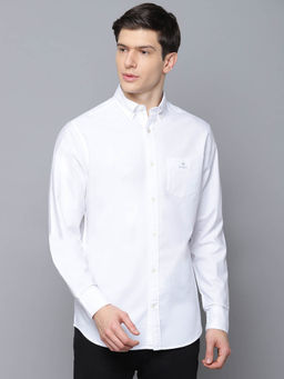 GANT - White Solid Casual Shirt