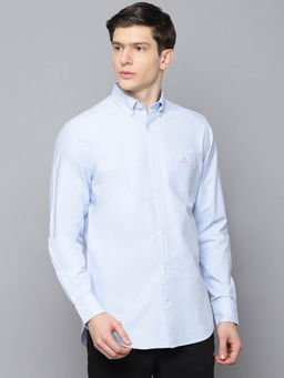 GANT - Blue Solid Casual Shirt