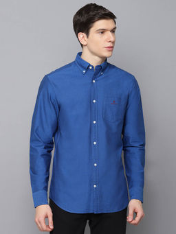 GANT - Blue Solid Casual Shirt
