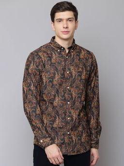 GANT - Khaki Printed Casual Shirt