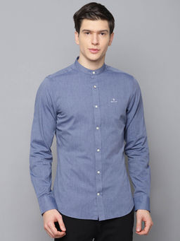 GANT - Blue Solid Casual Shirt