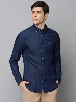 GANT - Indigo Solid Casual Shirt