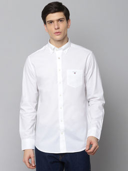 GANT - White Solid Casual Shirt