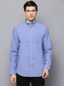 GANT - Blue Solid Casual Shirt