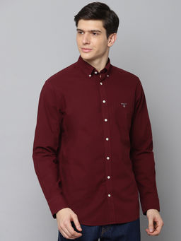 GANT - Red Solid Casual Shirt