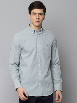 GANT - Green Solid Casual Shirt