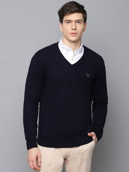 GANT - Navy Blue Solid Sweater