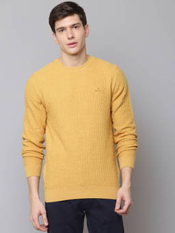 GANT - Yellow Self Design Sweater