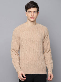 GANT - Khaki Self Design Sweater