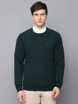 GANT - Green Self Design Sweater
