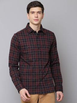 GANT - Maroon Checks Casual Shirt