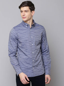 GANT - Blue Printed Casual Shirt