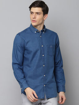 GANT - Blue Solid Casual Shirt