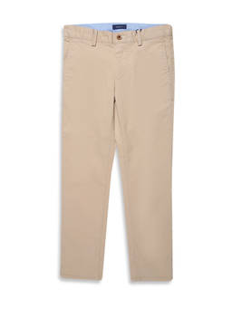 GANT - Beige Solid Slim Fit Chinos