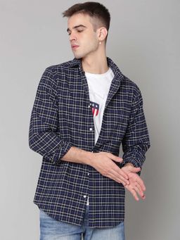 GANT - Men Blue Regular Fit Checks Shirt
