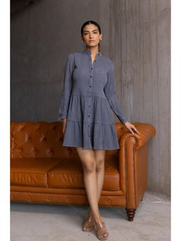 Polago Clothing - Grey Denim Mini Dress