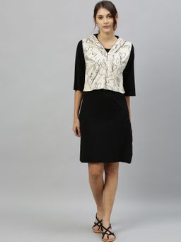 RAREISM - Mulberry Off White/Black Dress
