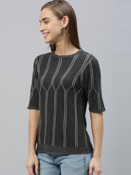 RAREISM - Black Patterned Top