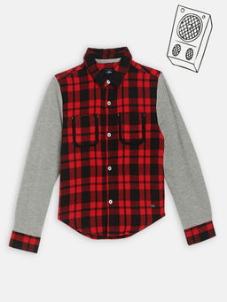 Blue Giraffe - Red Checks Shirts