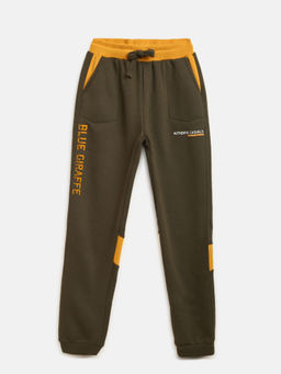 Blue Giraffe - Olive Solid Joggers