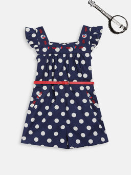 Elle Kids - Navy Polka Dots Jumpsuits