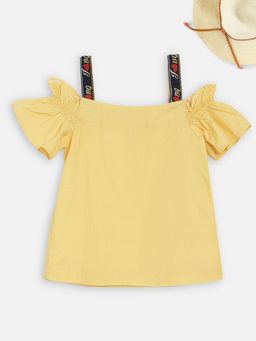 Blue Giraffe - Yellow Solid Tops