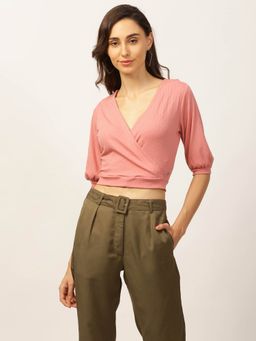 ELLE - Coral Stripes Top