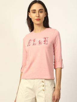 ELLE - Pink Printed Top