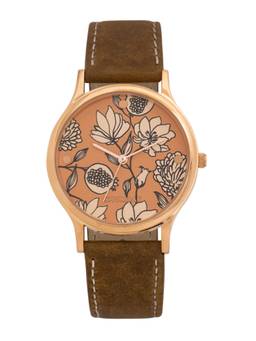 Teal by CHUMBAK - Brown PU Leather Watch