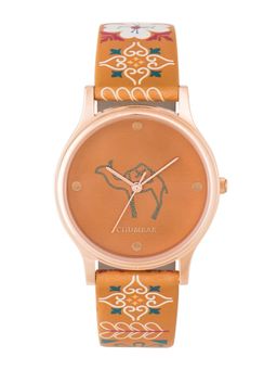 Teal by CHUMBAK - Yellow PU Leather Watch