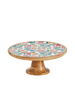 Chumbak - Country Wooden Floral Cake Stand