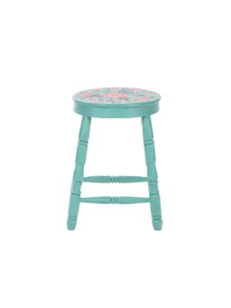 Chumbak - Farmhouse Stool Round - Teal