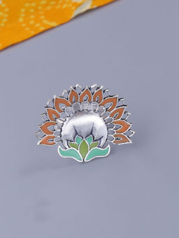 Voylla - Silver Bagh E Fiza Floral Ring