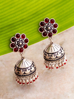 Voylla - Abhira Floral Jhumka Earrings