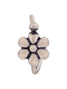 Voylla - Silver Moksh Floral Nose Ring