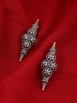 Voylla - Nayantara Flower Motifs Embossed Stud Earrings