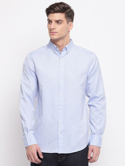 GANT - Blue Plain Collar Neck Shirt